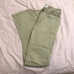 Khaki flare pants